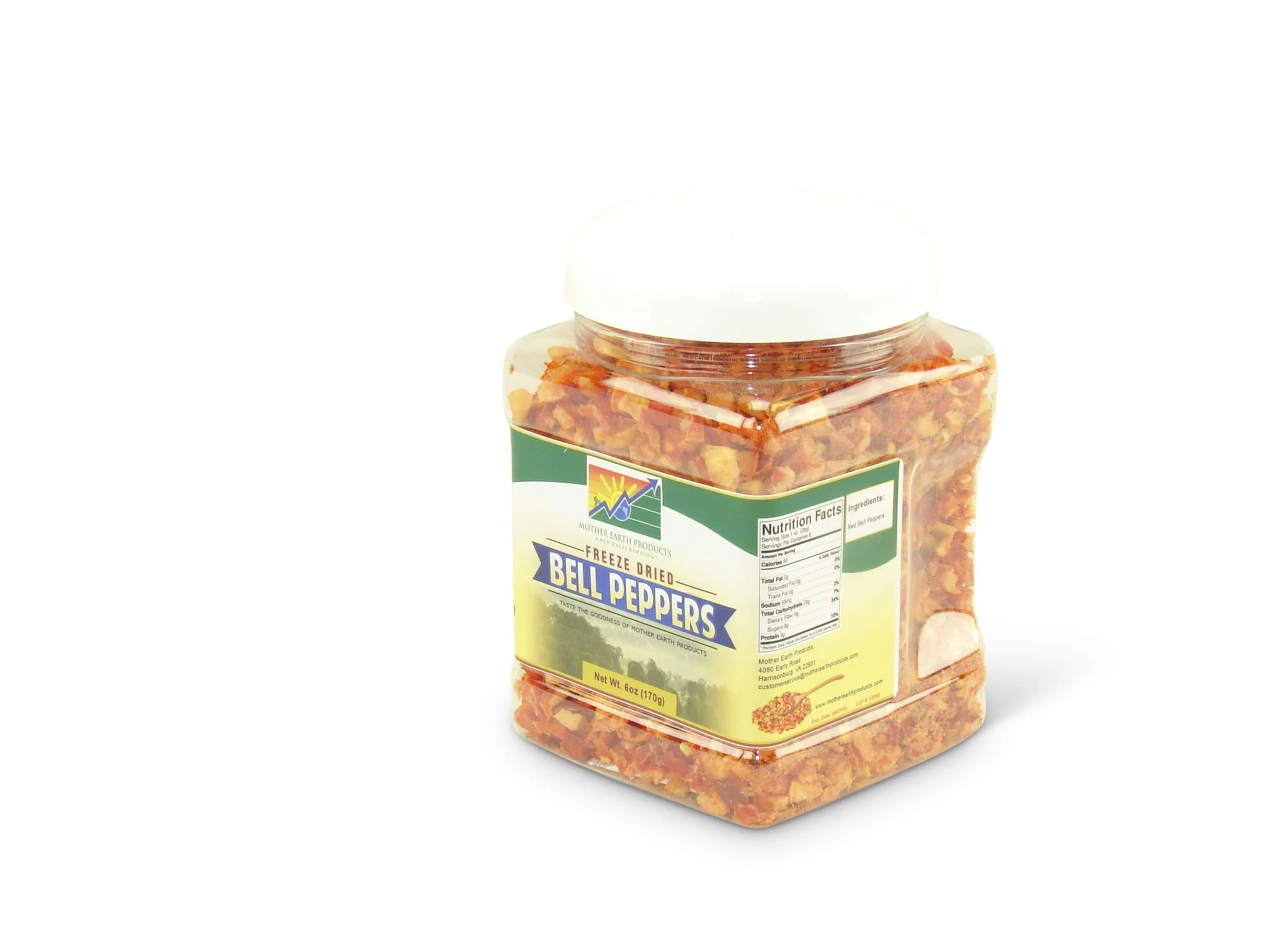Mother Earth Products - Freeze-Dried Red Bell Peppers - Quart Jar - Image 4