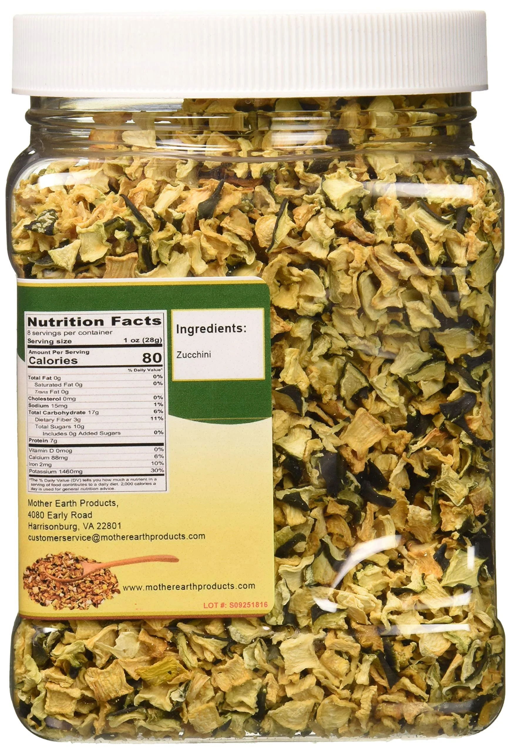 Mother Earth Products - Dehydrated Zucchini - Quart Jar - Image 3