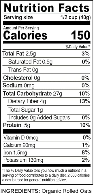 Mountain High Organics - Certified Organic Rolled Oats 6 Gallon/23lb Bucket - Image 2