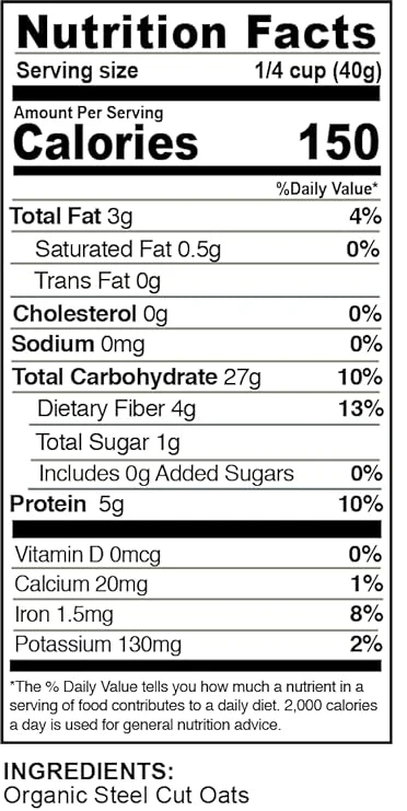 Mountain High Organics - Certified Organic Steel Cut Oats 6 Gallon/42lb Bucket - Image 2
