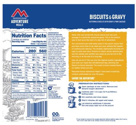 Mountain House - Biscuits & Gravy Mylar Pouch - Image 3
