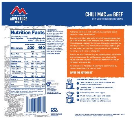 Mountain House - Chili Mac Mylar Pouch - Image 3