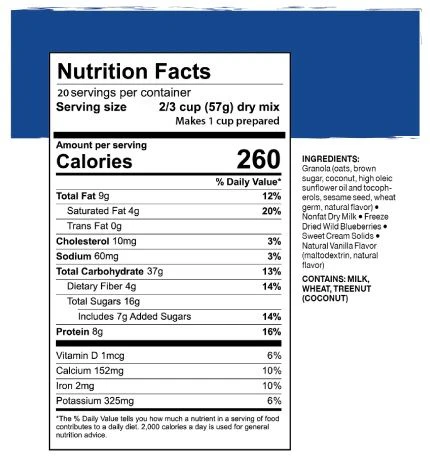 Mountain House - Granola W/Blueberries & Milk #10 Can (20 Servings) - Image 3
