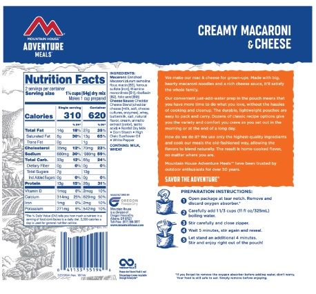 Mountain House - Macaroni & Cheese Mylar Pouch - Image 3