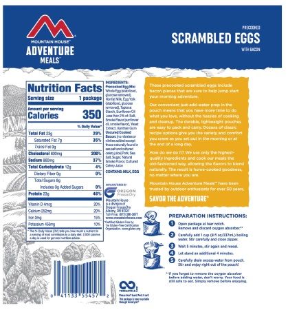 Mountain House - Scrambled Eggs W/ Bacon Mylar Pouch - Image 3
