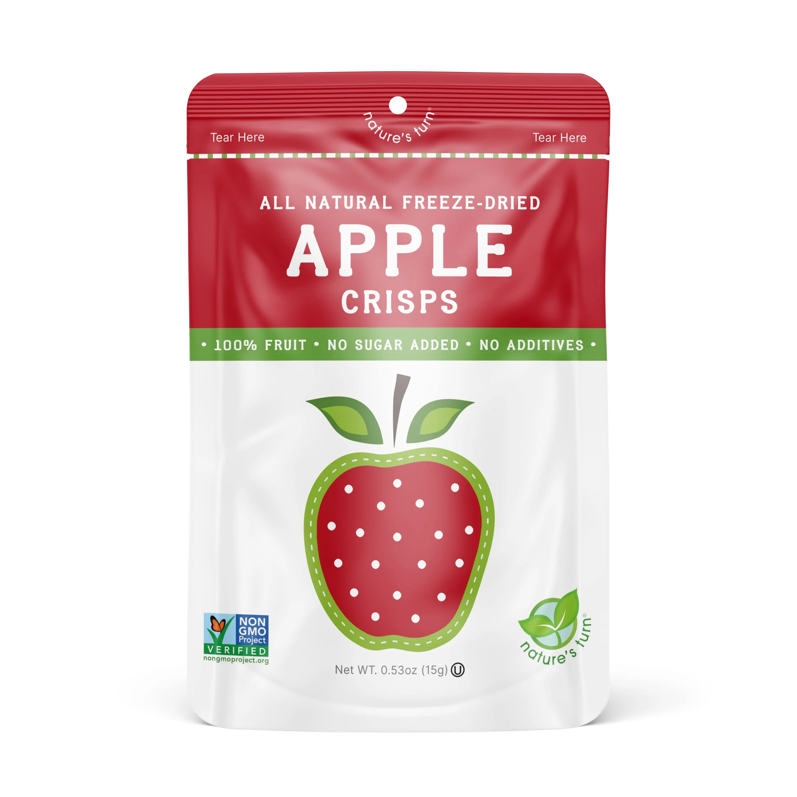 Nature’s Turn Freeze-Dried Fruit Snacks, Apple Crisps - Pack of 6 (0.53 oz Each) - Image 2