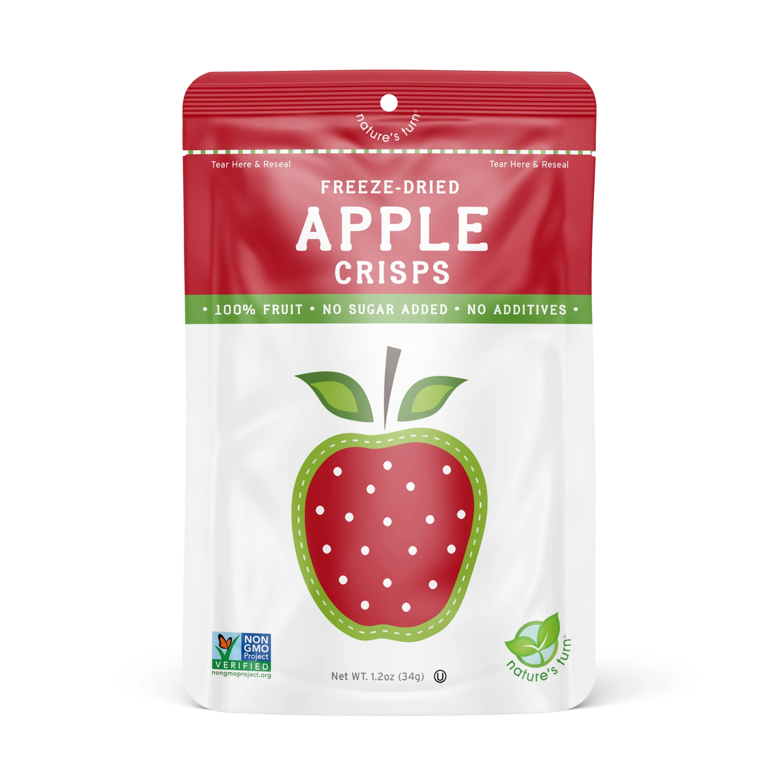 Nature’s Turn Freeze-Dried Fruit Snacks, Apple Crisps - Pack of 6 (1.2 oz Each) - Image 2