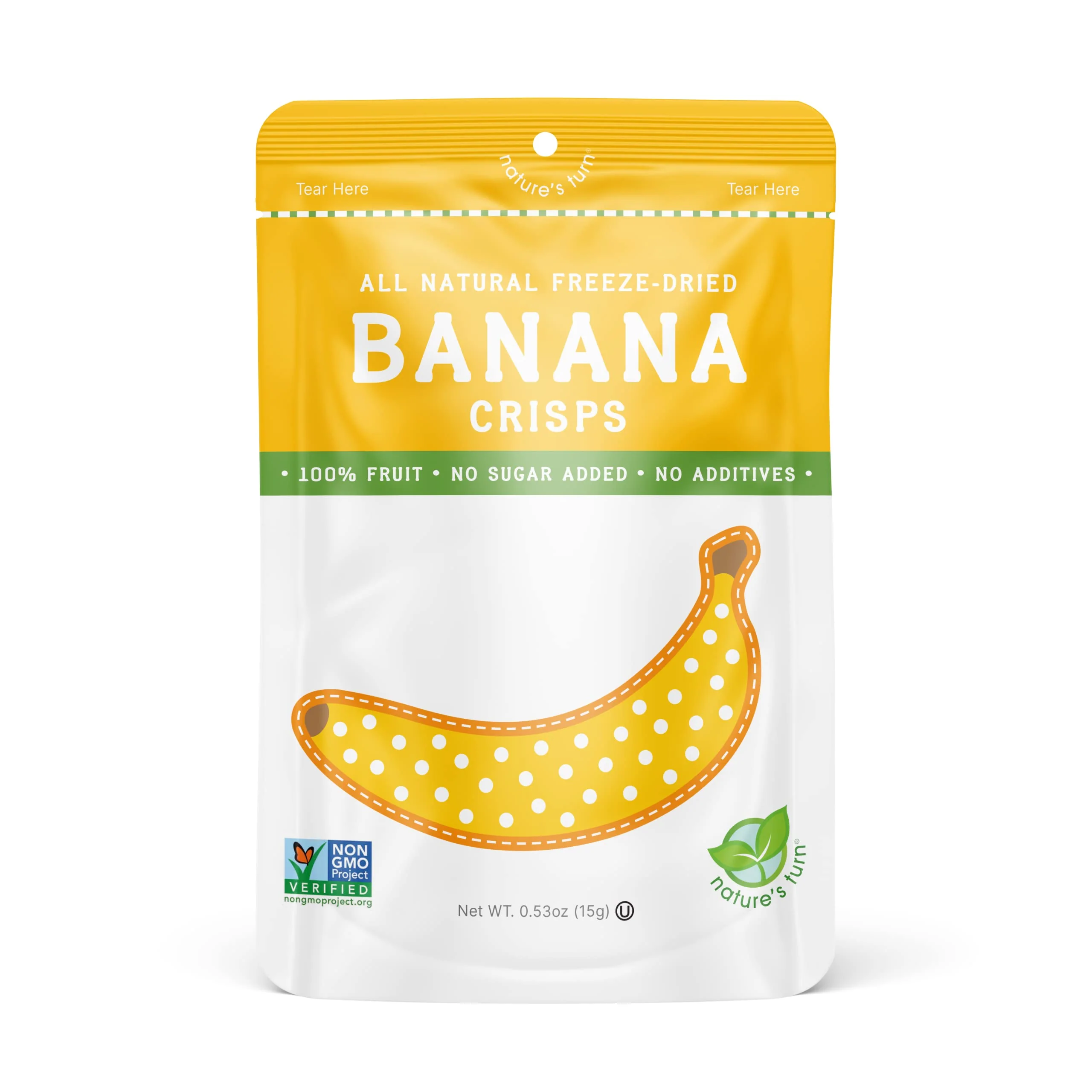 Nature’s Turn Freeze-Dried Fruit Snacks, Banana Crisps - Pack of 6 (0.53 oz Each) - Image 2