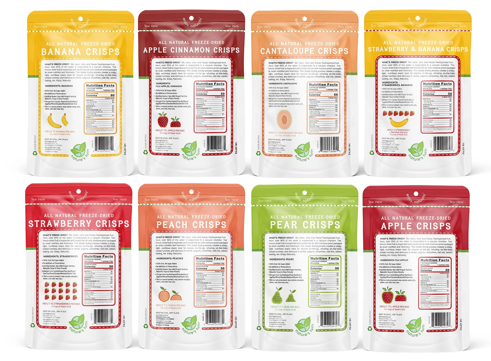 Nature’s Turn Freeze-Dried Fruit Snacks - Mega Variety Pack of 16 (0.53 oz Each) - Image 3