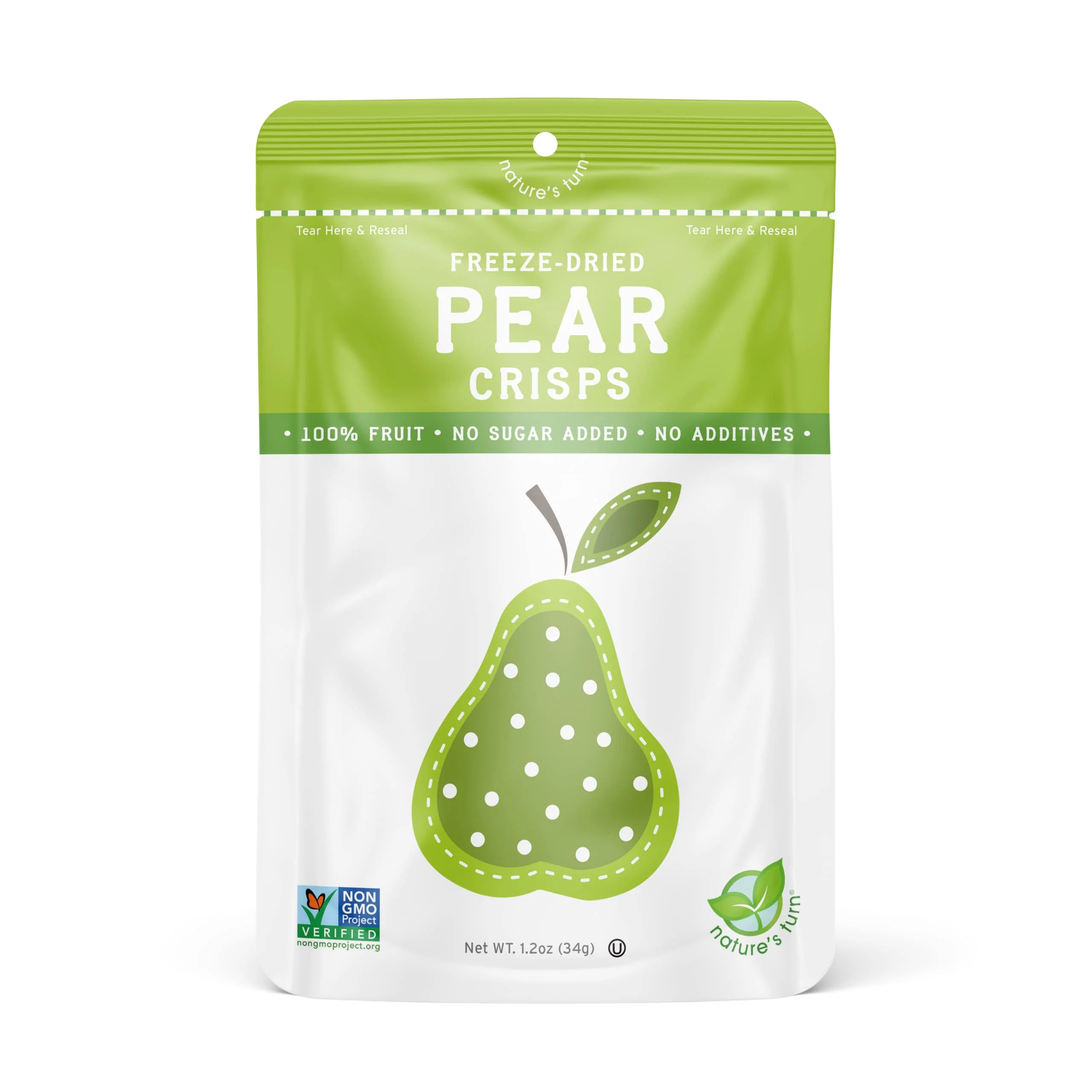 Nature’s Turn Freeze-Dried Fruit Snacks, Pear Crisps - Pack of 6 (1.2 oz Each) - Image 2