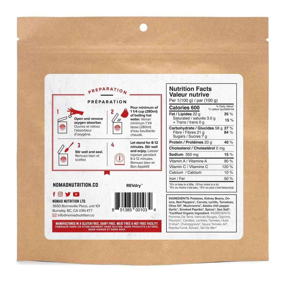 Nomad Nutrition - Hungarian Goulash - Plant-Based Dehydrated Meals - 2 Pack - Image 2