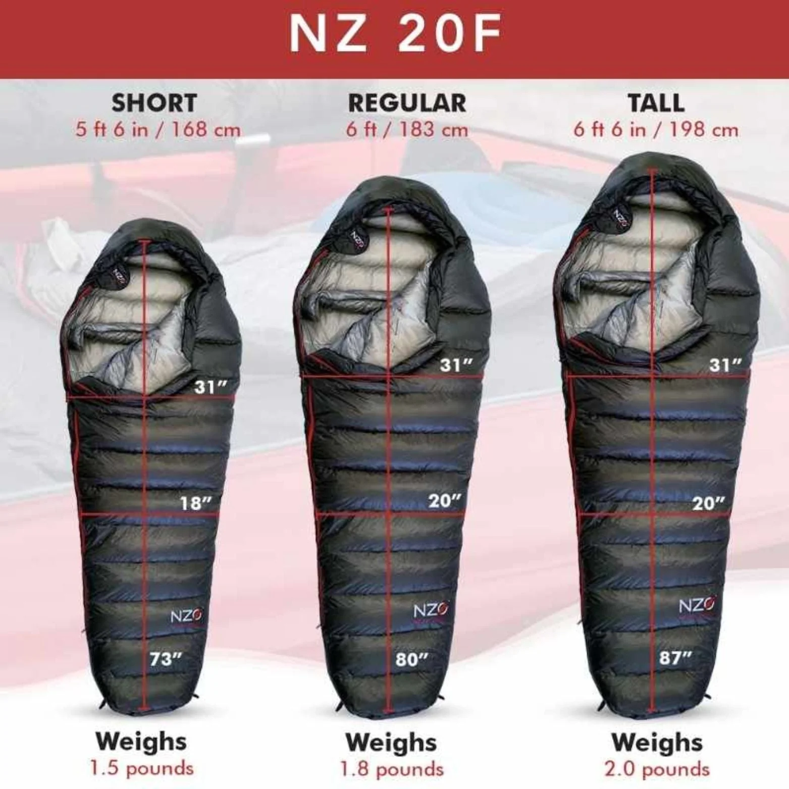 NZ 20 Mummy Sleeping Bag - Image 5