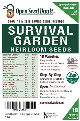 Open Seed Vault Survival Garden Non-GMO Vegetable Garden Seeds - 32 Varieties - Image 6