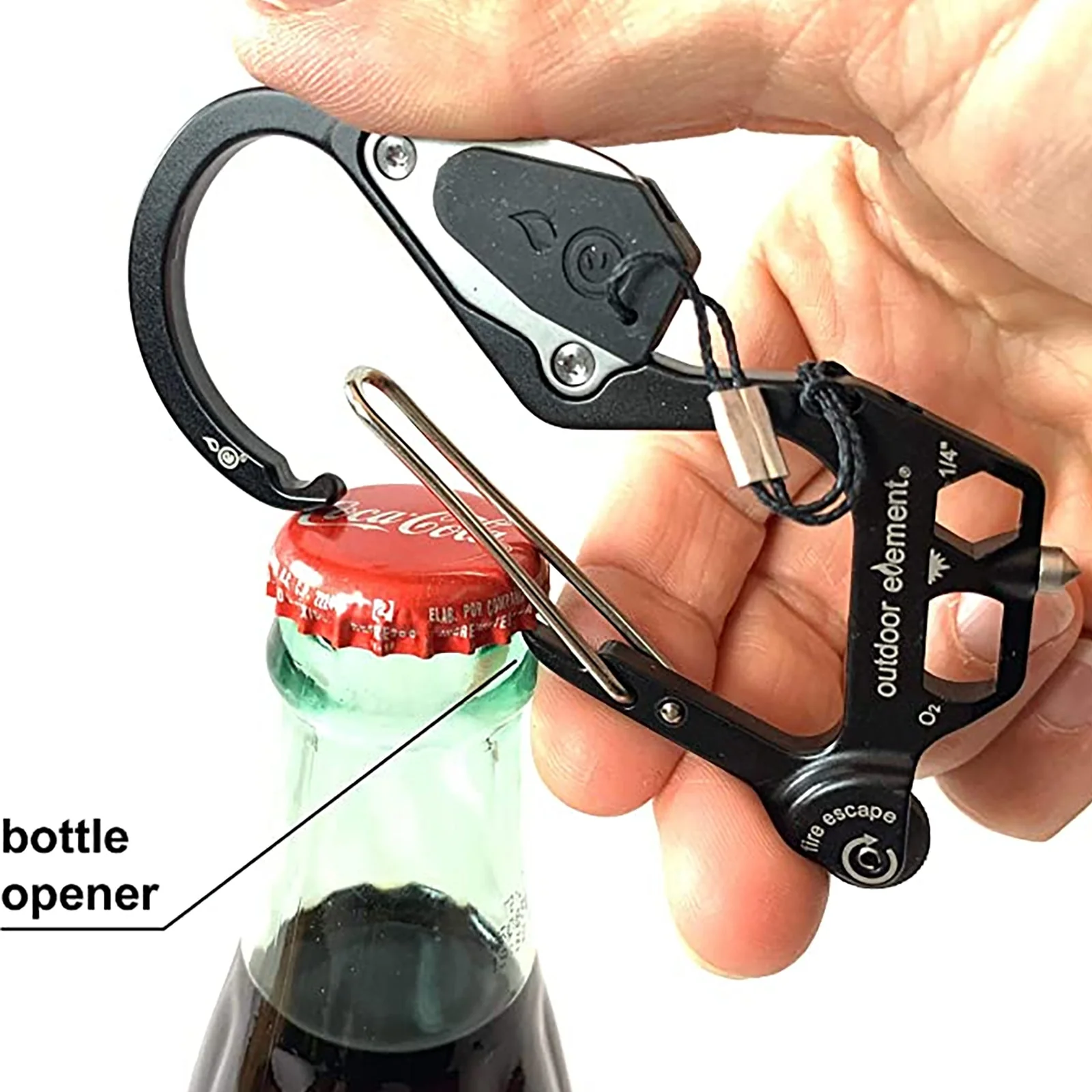 Outdoor Element Fire Escape Multitool Carabiner - Image 3