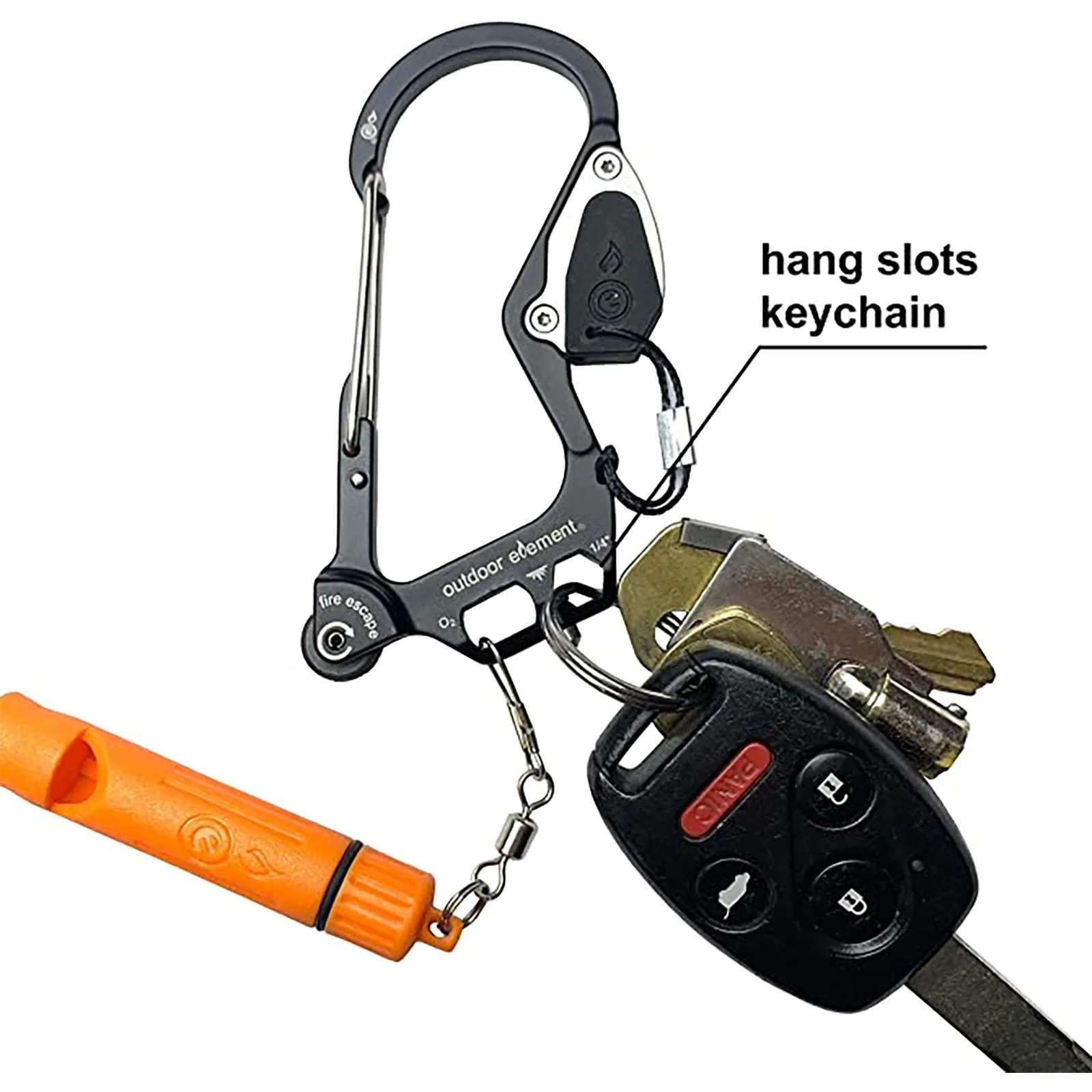 Outdoor Element Fire Escape Multitool Carabiner - Image 4
