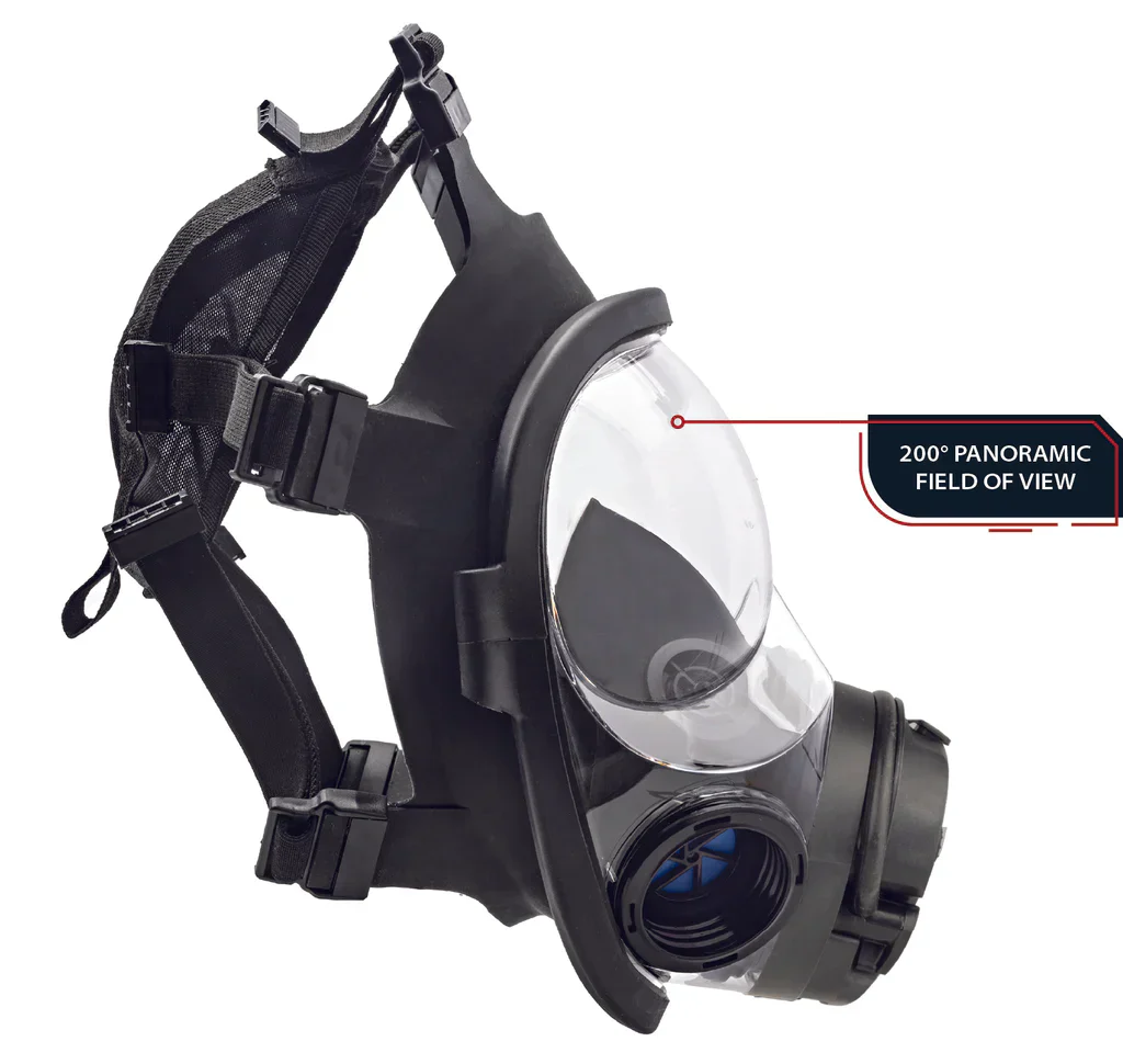 Parcil Safety NB-100E Tactical Gas Mask with Electronic Voice Amplifier and Radio Transmitter/Receiver - Image 5