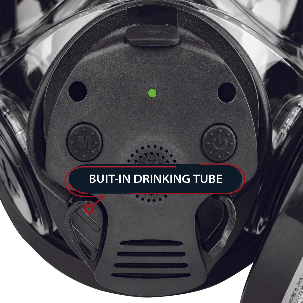 Parcil Safety NB-100E Tactical Gas Mask with Electronic Voice Amplifier and Radio Transmitter/Receiver - Image 6