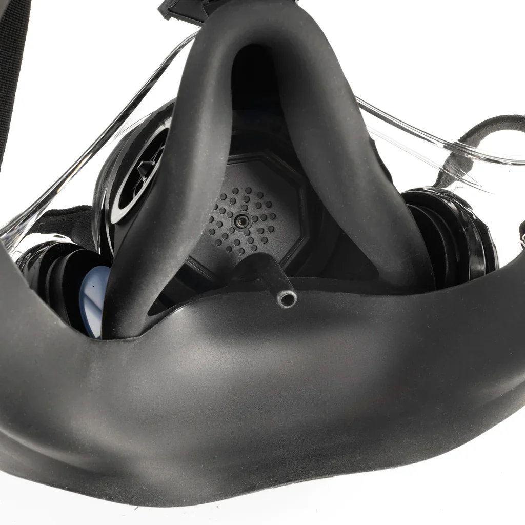 Parcil Safety NB-100E Tactical Gas Mask with Electronic Voice Amplifier and Radio Transmitter/Receiver - Image 8
