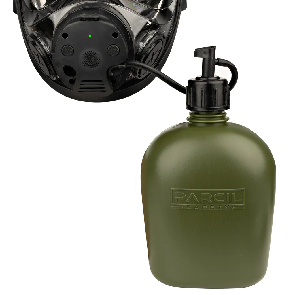 Parcil Safety NB-100E Tactical Gas Mask with Electronic Voice Amplifier and Radio Transmitter/Receiver - Image 9