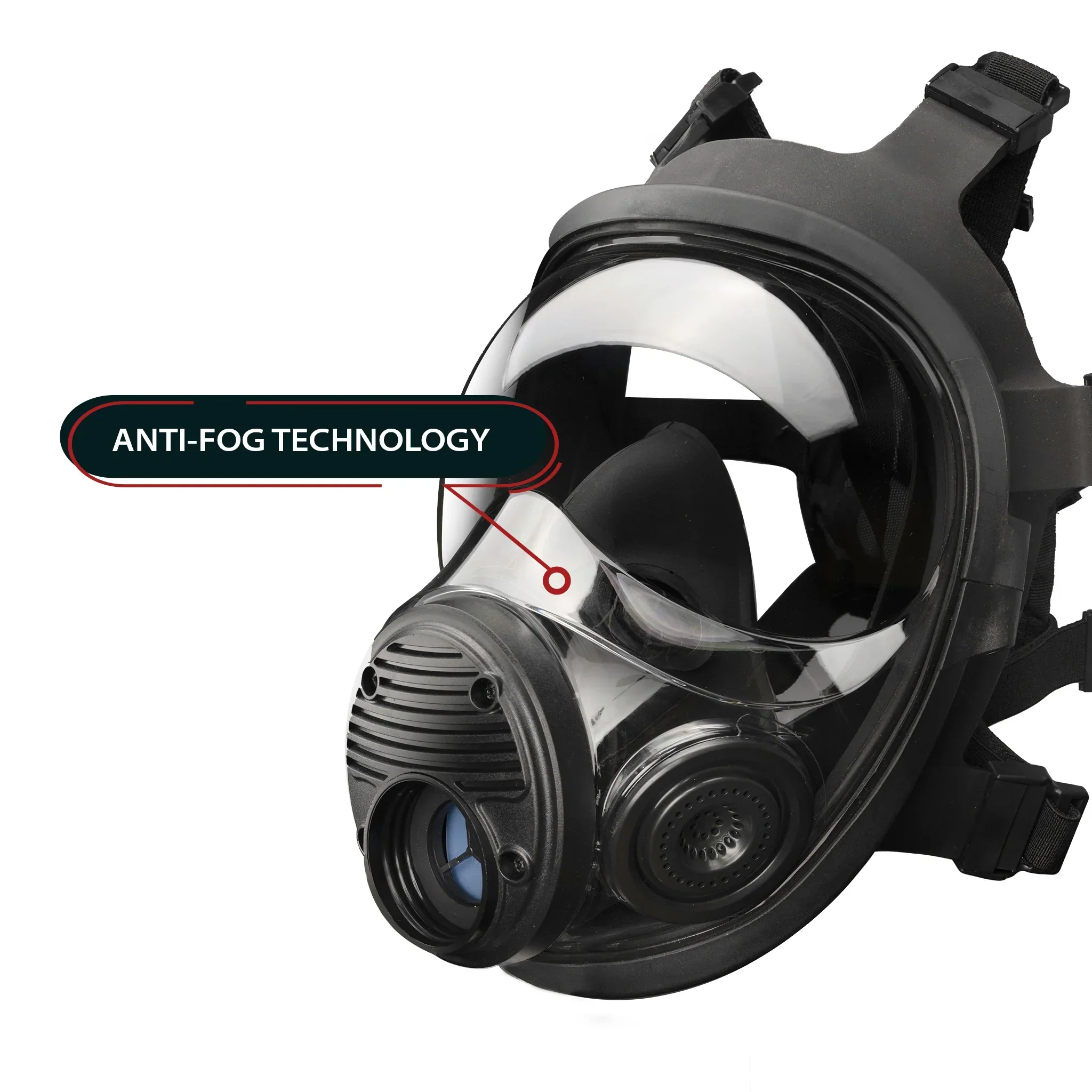 Parcil Safety NB-100V Tactical Gas Mask with Voice Amplifier - Image 3