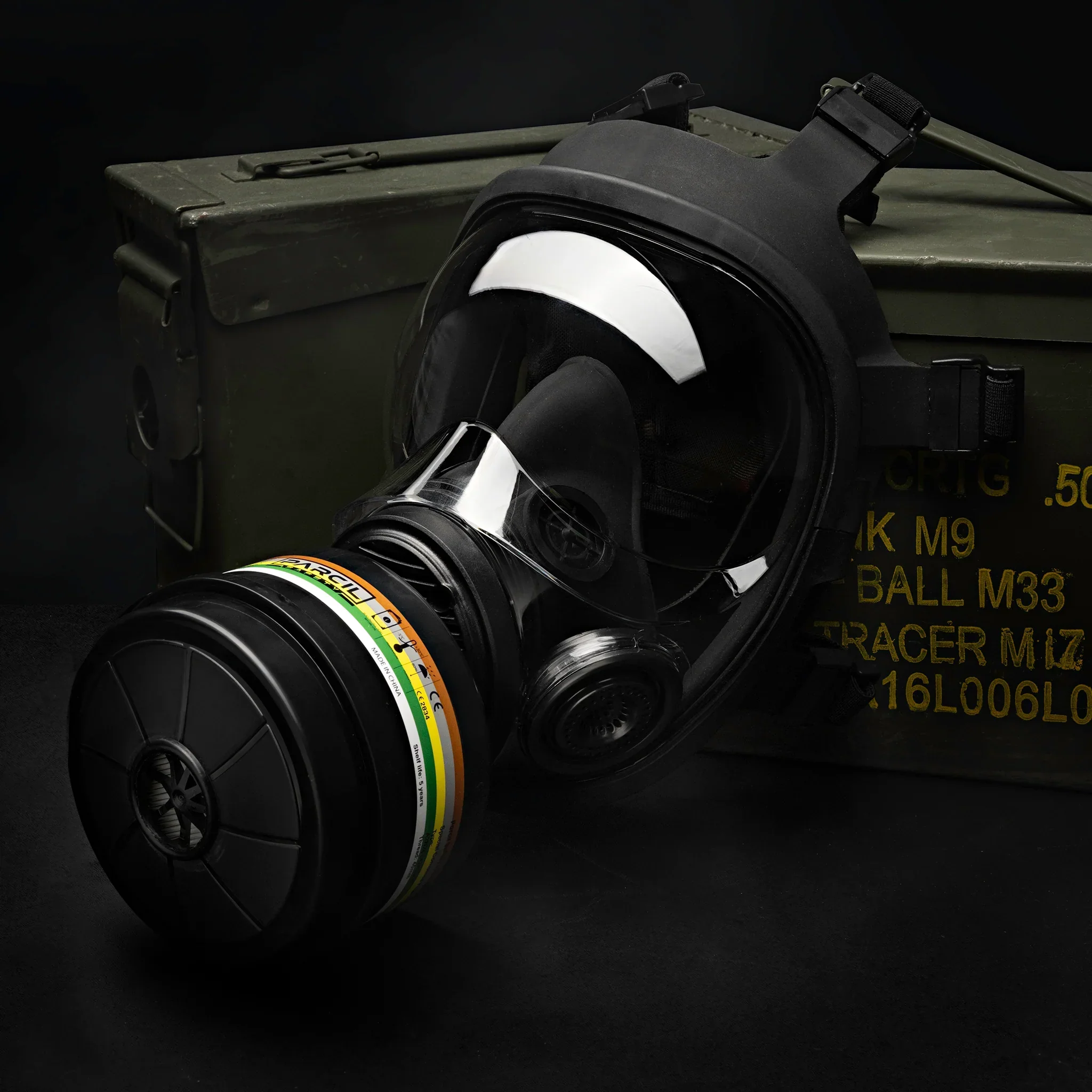 Parcil Safety NB-100V Tactical Gas Mask with Voice Amplifier - Image 7