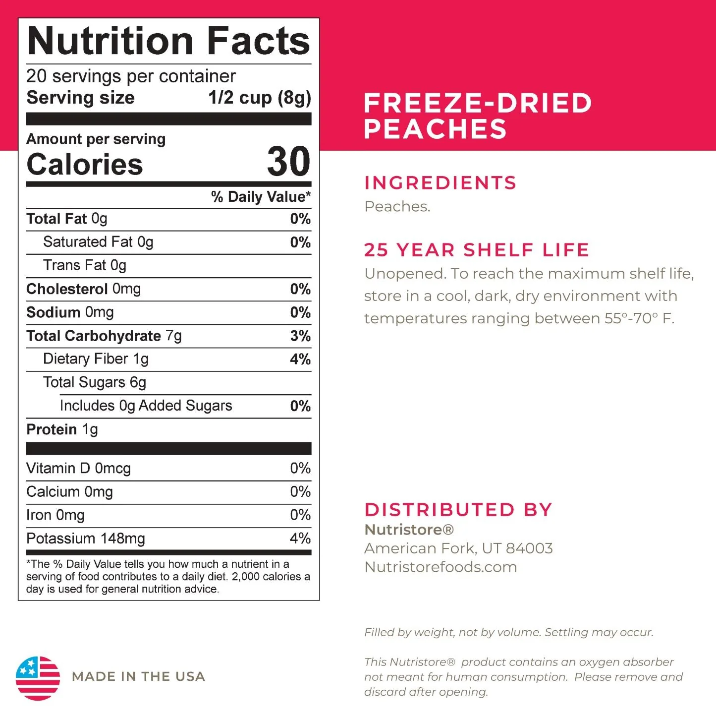 Peaches Freeze Dried - #10 Can - Image 2