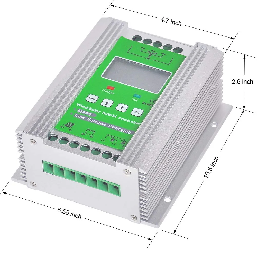 Pikasola - 1400W 12/24v Wind Turbine - Charge Controller - Image 3