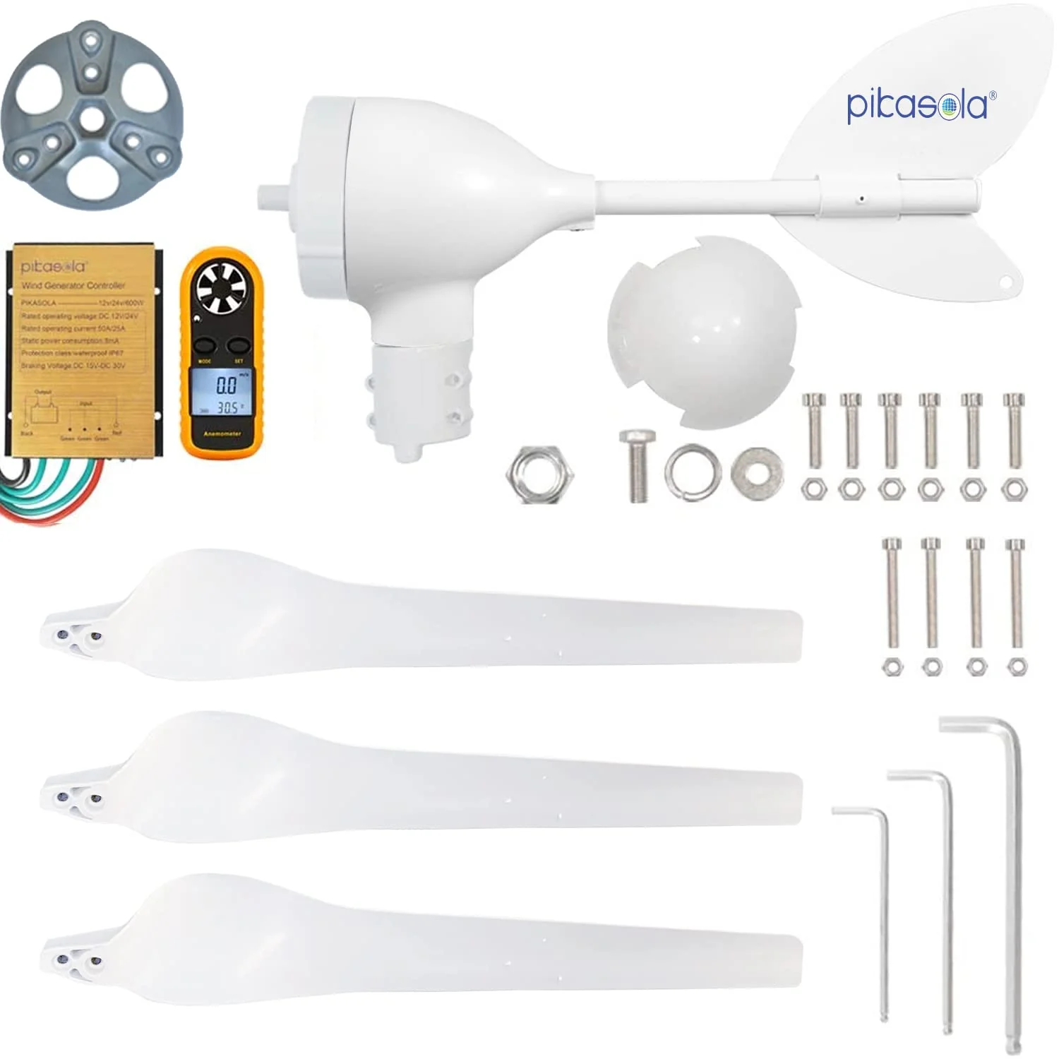 Pikasola - Wind Turbine Generator 400W 12V + Charge Controller - Image 2