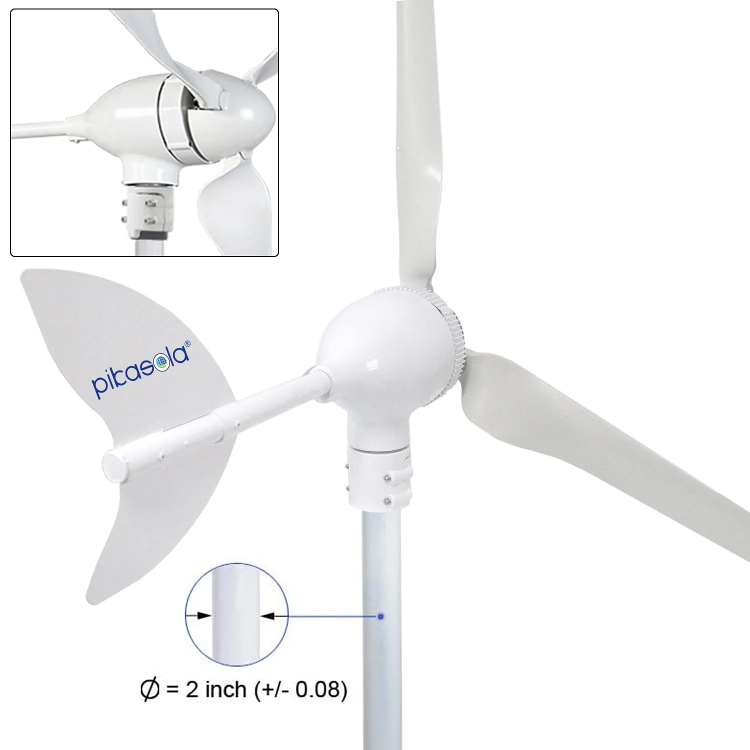Pikasola - Wind Turbine Generator 400W 12V + Charge Controller - Image 4