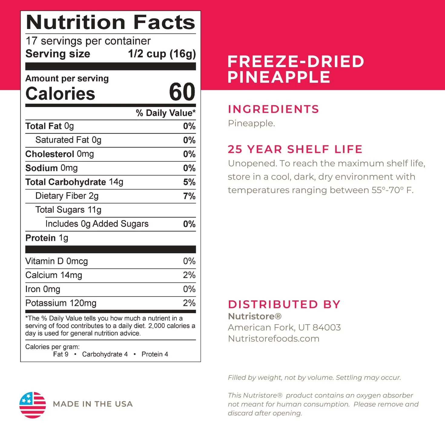 Pineapple Freeze Dried - #10 Can - Image 2
