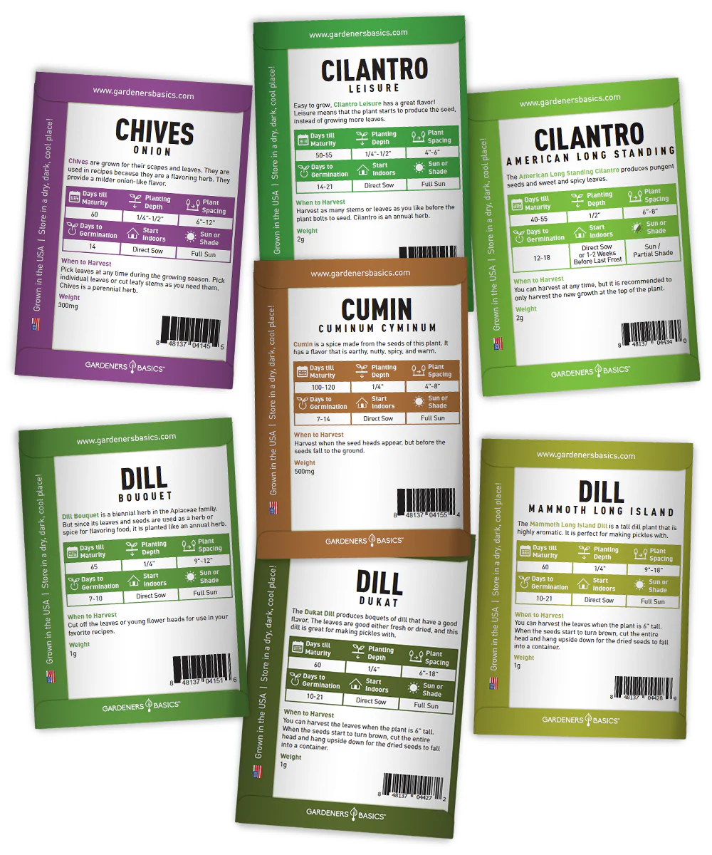 Popular Herb Seeds for Planting | 35 Variety Pack - Image 4