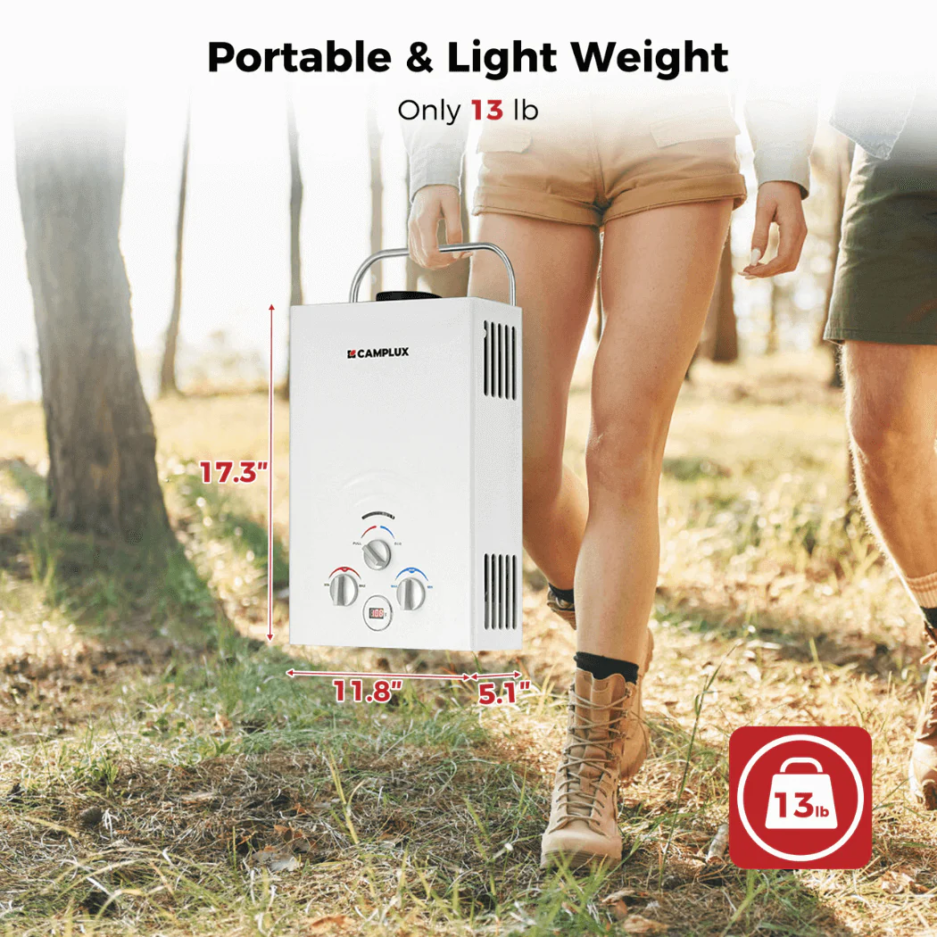 Portable Water Heater, Camplux 1.58 GPM Tankless Gas Water Heater - Image 4
