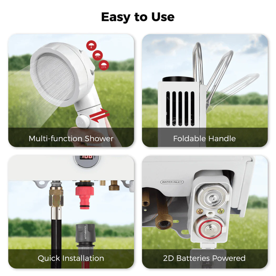 Portable Water Heater, Camplux 1.58 GPM Tankless Gas Water Heater - Image 6