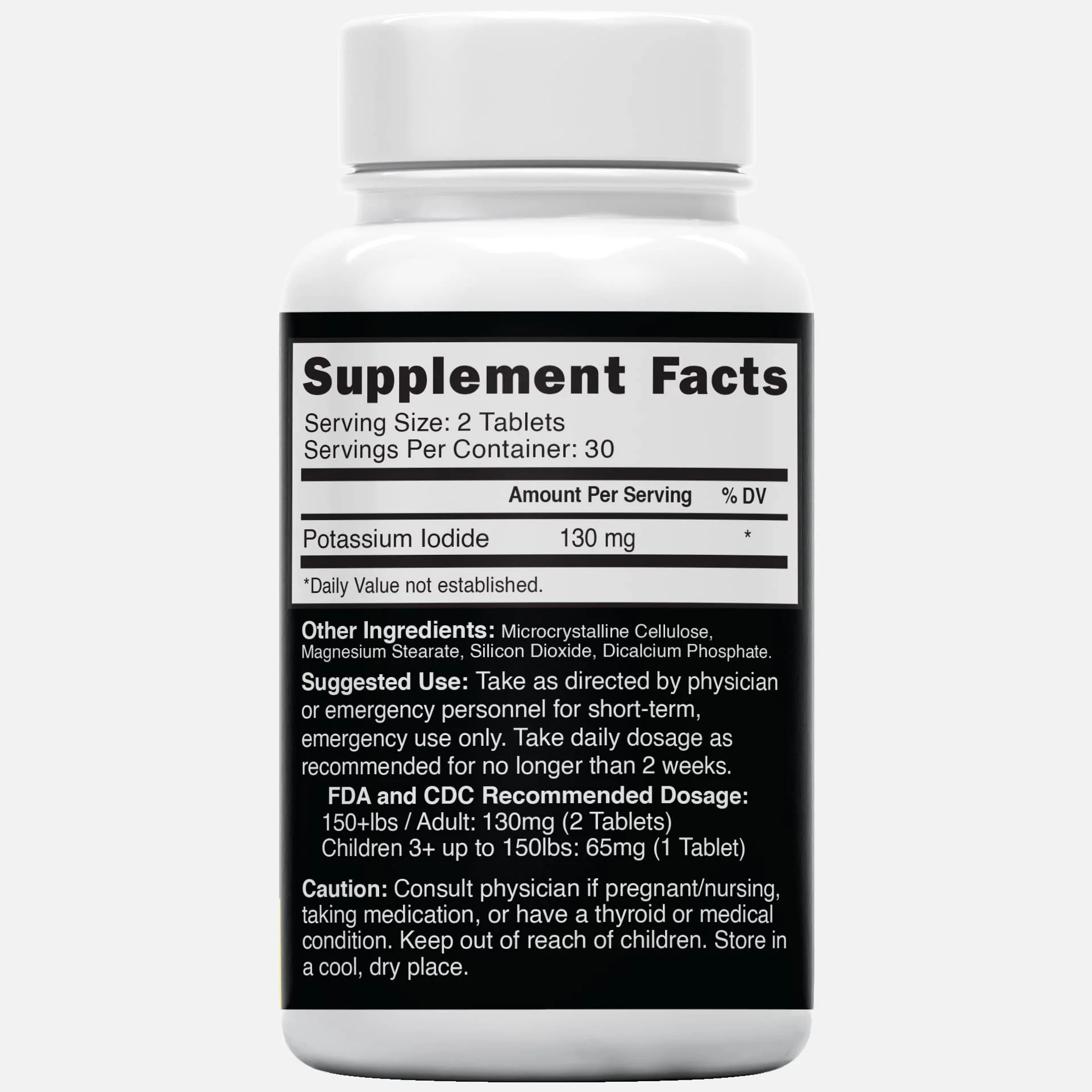Nutri - Potassium Iodide Tablets – 60 Count 130 mg Pills - 5 Pack - Image 5