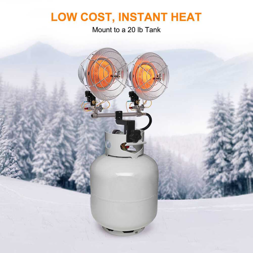 Propane Tank Top Heater, Camplux Outdoor Tanktop Heater with Tip-Over Switch for Garage, Camping, Hunting, Double Burner Heavy Duty Steel 30,000 BTU - Image 4