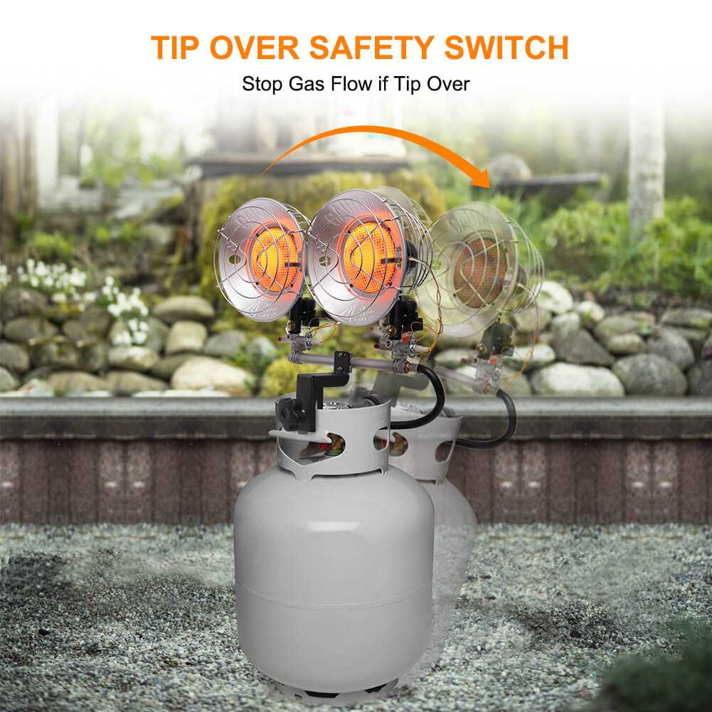 Propane Tank Top Heater, Camplux Outdoor Tanktop Heater with Tip-Over Switch for Garage, Camping, Hunting, Double Burner Heavy Duty Steel 30,000 BTU - Image 5