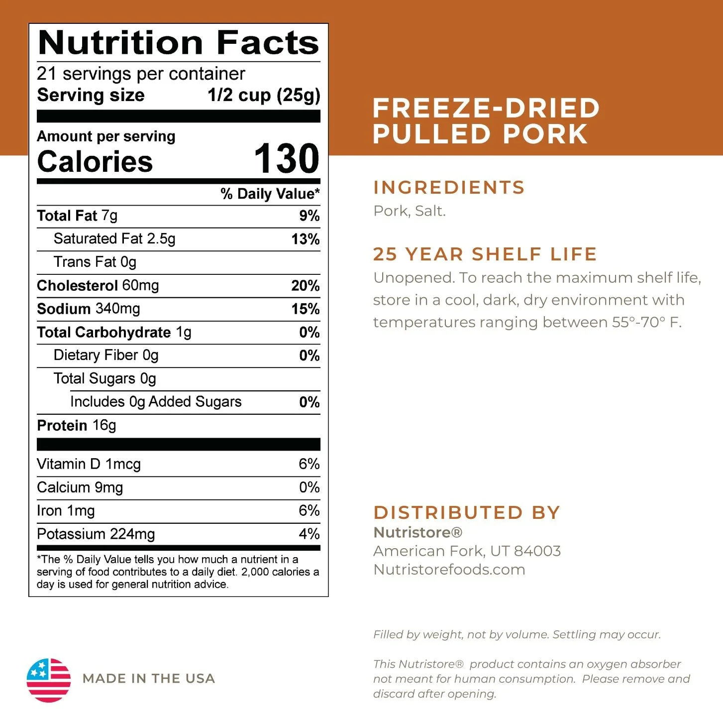Pulled Pork Freeze Dried #10 Can - Image 2