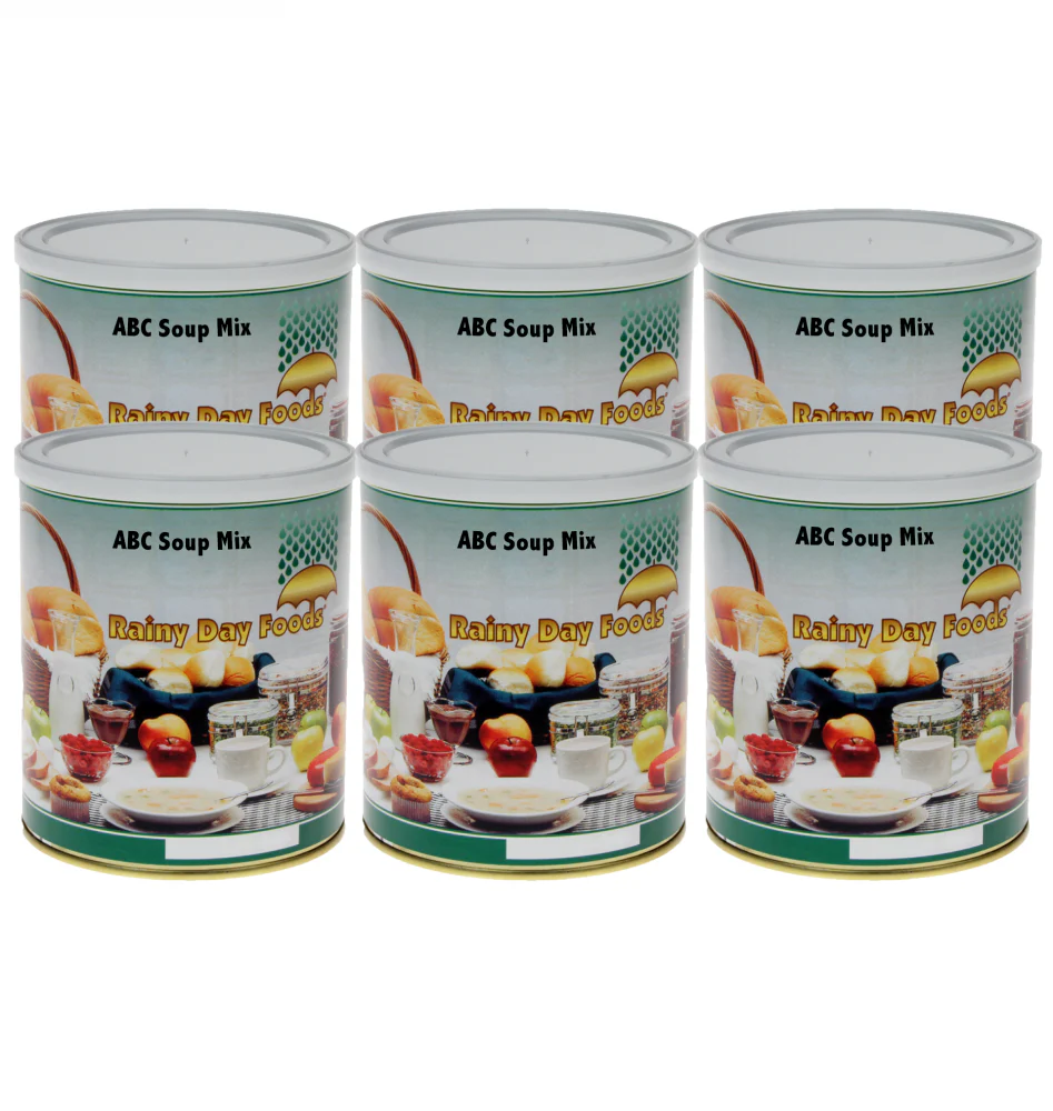 Rainy Day Foods ABC Soup Mix 84 oz. #10 Cans - 6 Pack