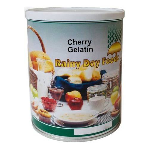 Rainy Day Foods Cherry Gelatin 96 oz. #10 Can - 78 Servings