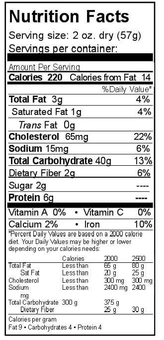 Rainy Day Foods Curly Egg Noodles Medium 20 oz. #10 Can - 10 Servings - Image 3