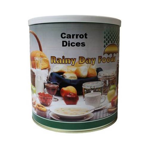 Rainy Day Foods Non-GMO Dehydrated Carrot Dices #10 Cans - 6 Pack