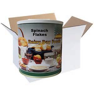 Rainy Day Foods Non-GMO Dehydrated Spinach Flakes #10 Cans - 6 Pack - Image 4