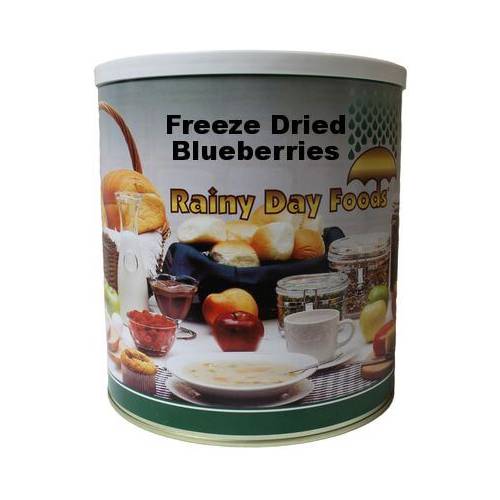 Rainy Day Foods Non-GMO Freeze-Dried Whole Blueberries 10 oz. #10 Can - 20 Servings