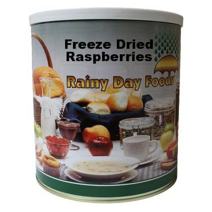 Rainy Day Foods Non-GMO Freeze-Dried Whole Raspberries 9 oz. #10 Can - 22 Servings