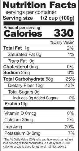 Rainy Day Foods Hard Red Wheat Natural 1.5 lb. Mylar Bag - 7 Servings - Image 3