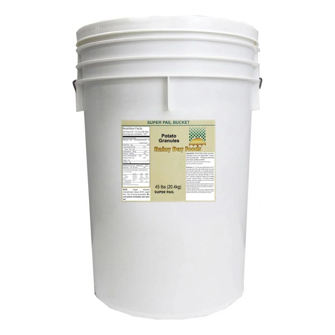 Rainy Day Foods Potato Granules 5 Gallon 38 lb. Super Pail - 608 Servings