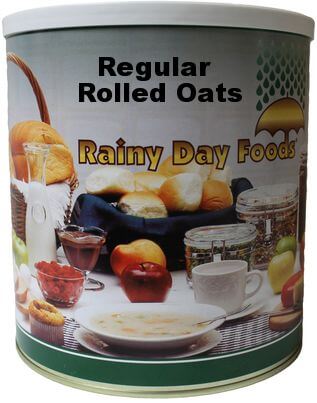 Rainy Day Foods Regular Rolled Oats 40 oz. #10 Can - 42 Servings