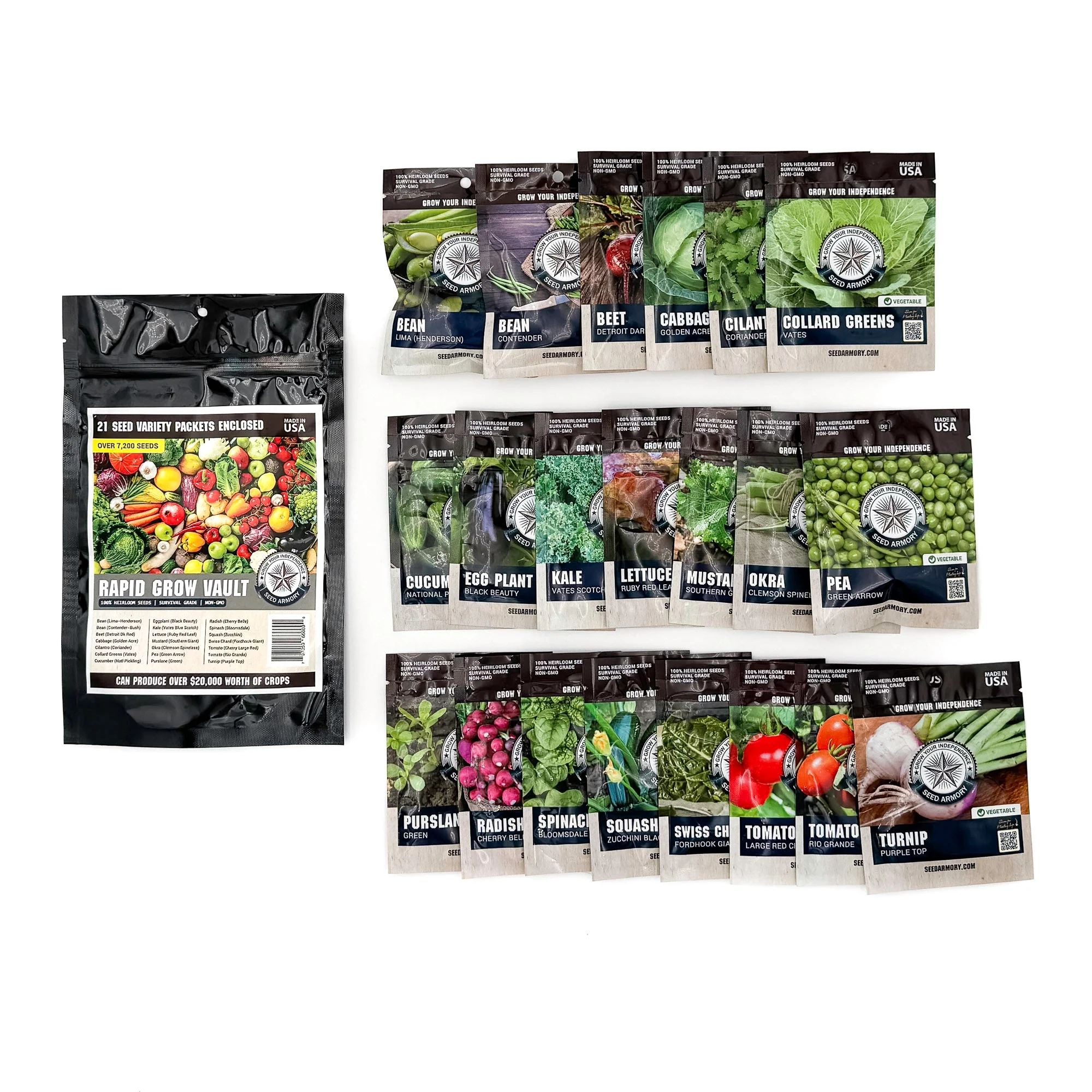 Rapid Grow Heirloom Seed Vault - 21 Varieties - Image 2
