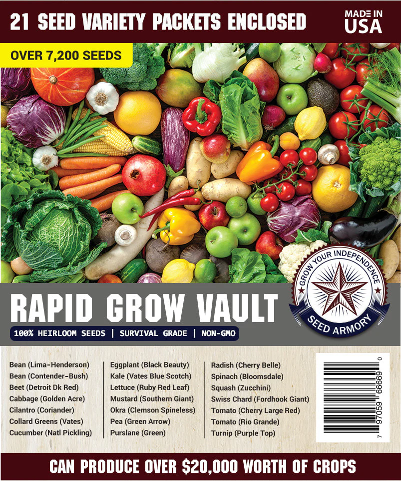 Rapid Grow Heirloom Seed Vault - 21 Varieties - Image 4