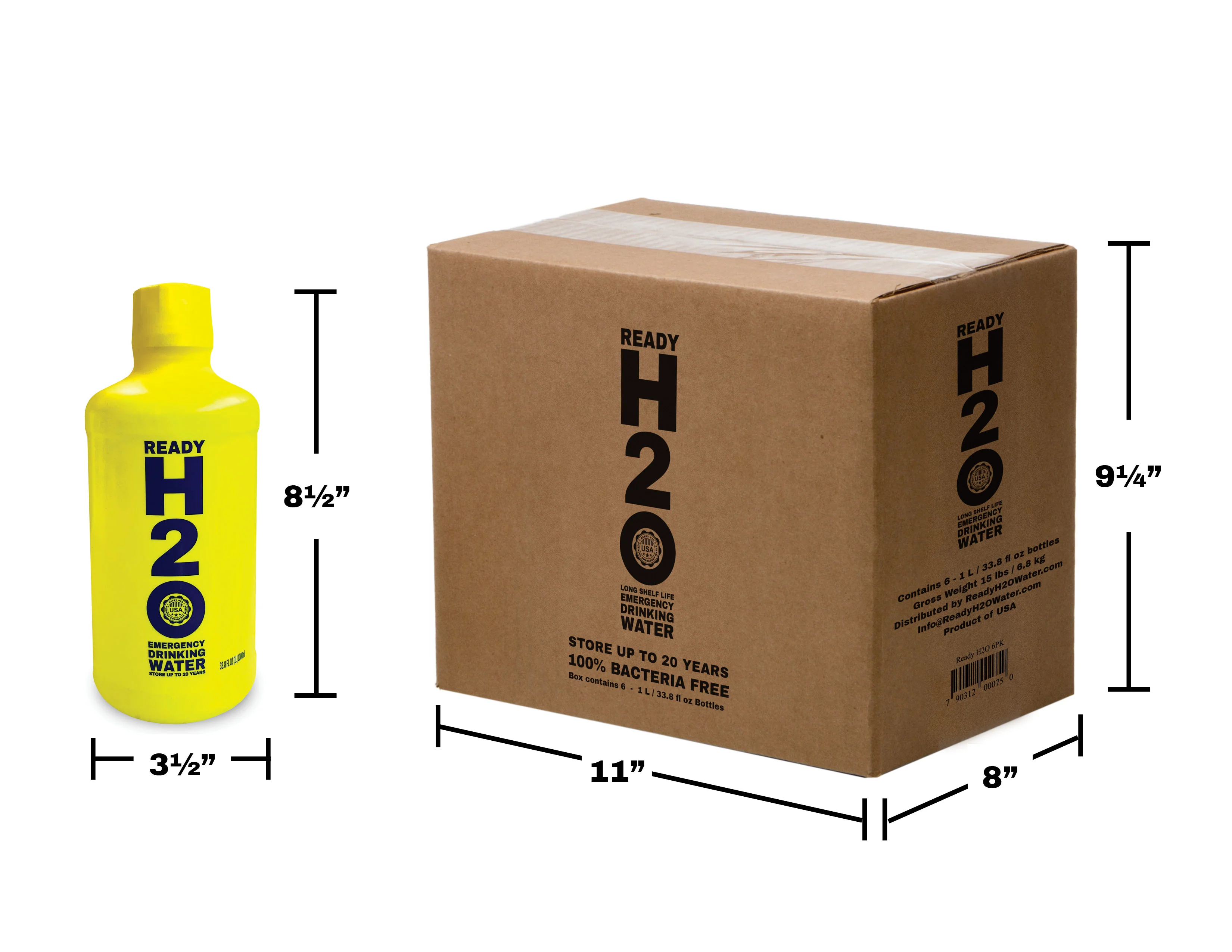 Ready H2O - One-Liter Bottles - 6 Pack - Image 4